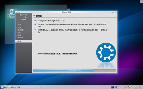 Kubuntu 13.05 install 10 installing