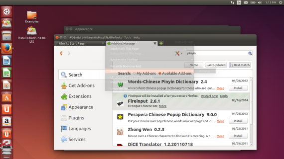 Ubuntu 14.04 menu en