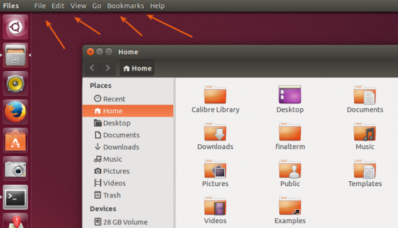 nautilus standard appmenu ubuntu 14.04