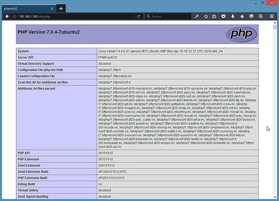 The PHP Modules have been installed.
