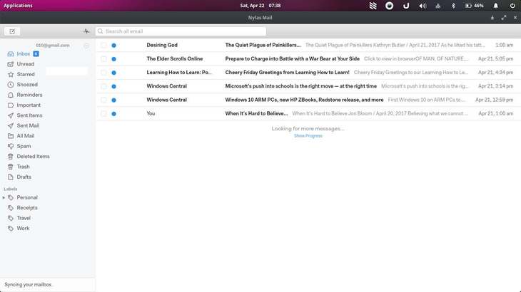 一款 Linux 邮件客户端—Nylas Mail一款 Linux 邮件客户端—Nylas Mail