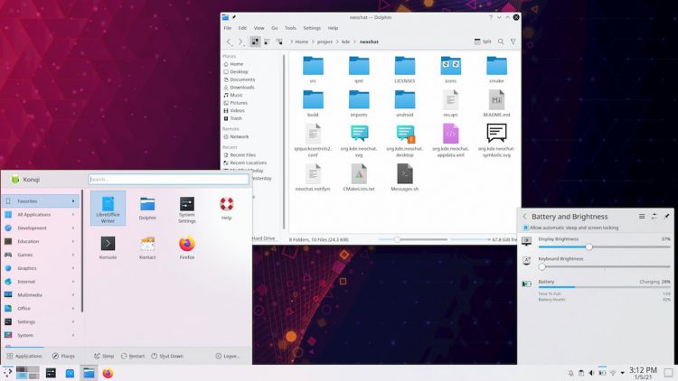 KDE Plasma 5.21的屏幕截图